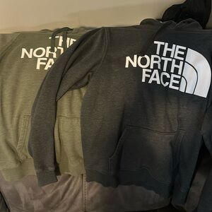 2 north face hoodies
